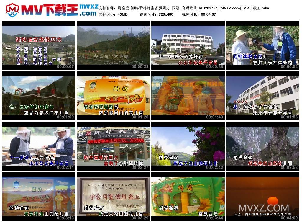 尉金莹 何鹏-驸桦蜂蜜香飘四方_国语_合唱歌曲_MB202757